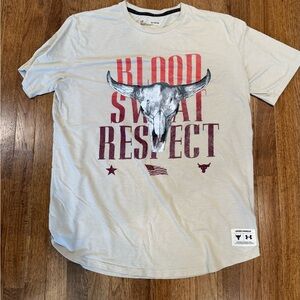 Project Rock Under Armour Men's Cream Graphic T-Shirt